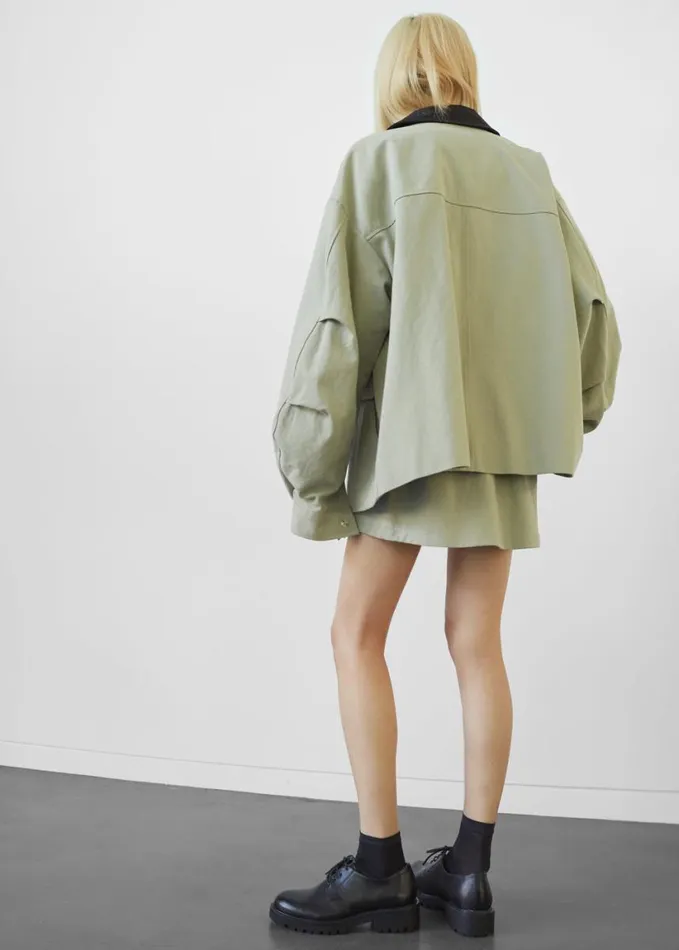 Clothing Women The Frankie Shop Malia Utility Jacket 8211 Khaki