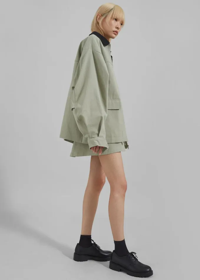Clothing Women The Frankie Shop Malia Utility Jacket 8211 Khaki