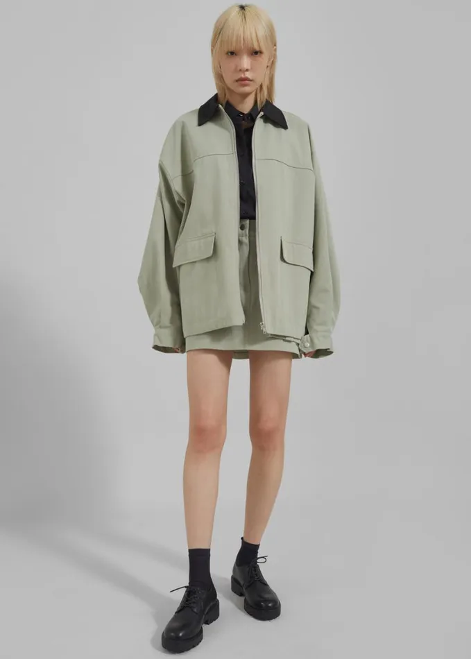 Clothing Women The Frankie Shop Malia Utility Jacket 8211 Khaki