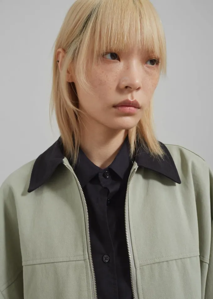Clothing Women The Frankie Shop Malia Utility Jacket 8211 Khaki
