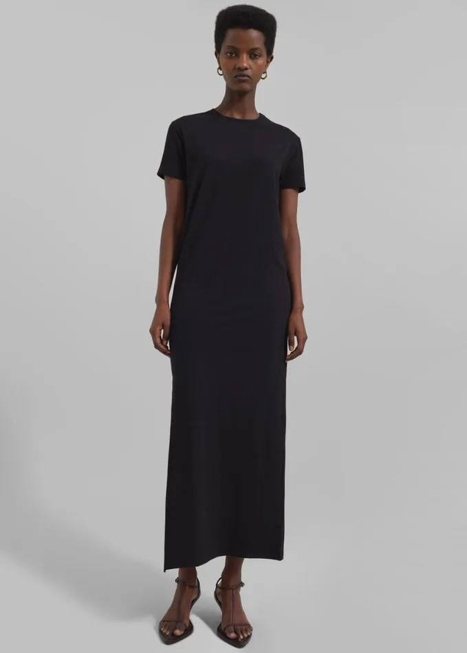 Clothing Women The Frankie Shop Maya TShirt Dress 8211 Black