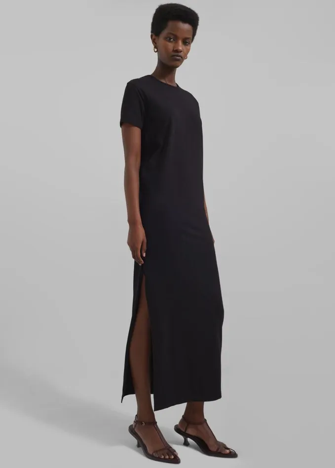 Clothing Women The Frankie Shop Maya TShirt Dress 8211 Black