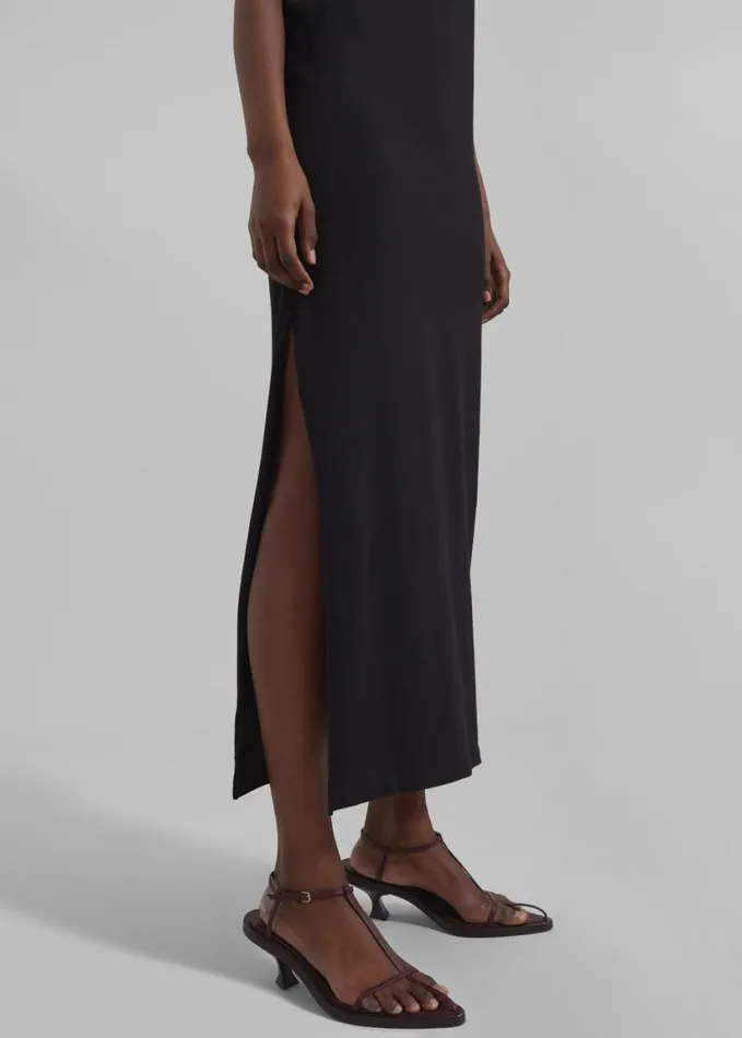 Clothing Women The Frankie Shop Maya TShirt Dress 8211 Black