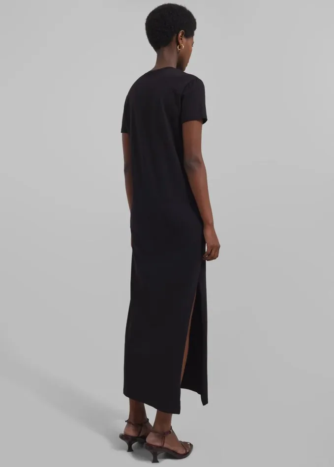 Clothing Women The Frankie Shop Maya TShirt Dress 8211 Black