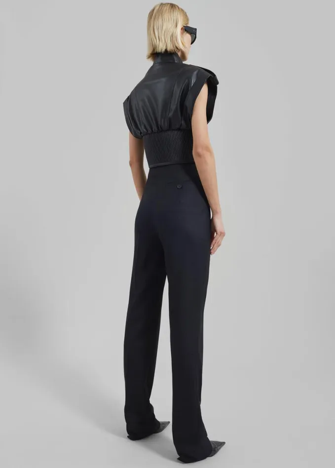Clothing Women The Frankie Shop Morrison Long Trousers 8211 Black