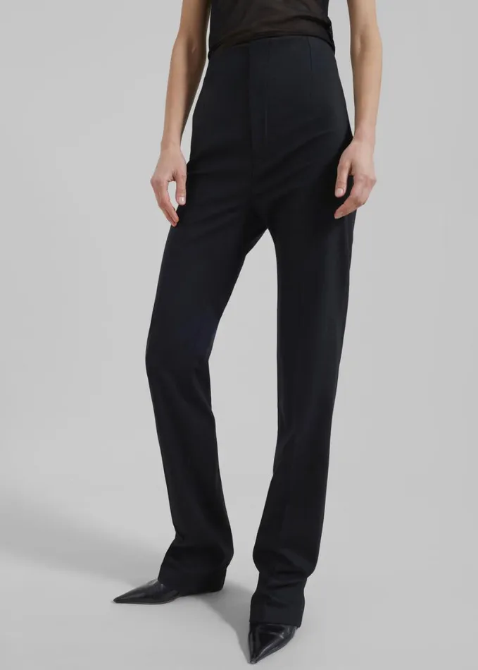 Clothing Women The Frankie Shop Morrison Long Trousers 8211 Black