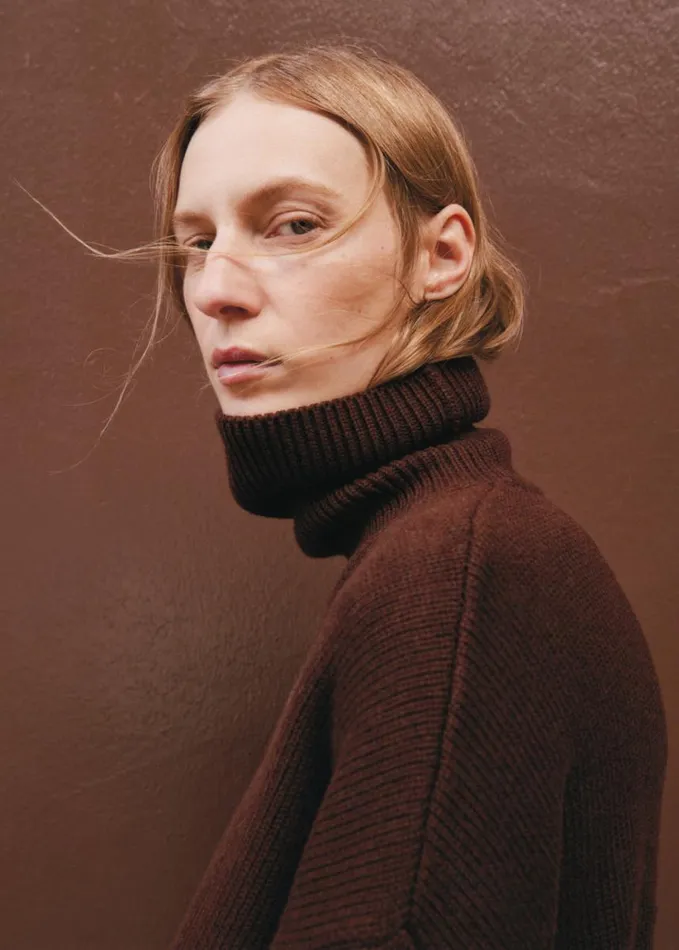 Clothing Women The Frankie Shop Rhea Trapeze Turtleneck 8211 Brown