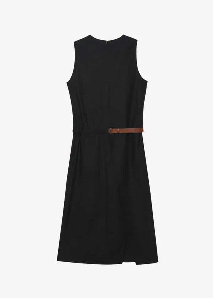 Clothing Women The Frankie Shop Romy Belted Midi Dress 8211 Black