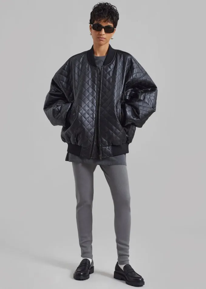 Clothing Women The Frankie Shop Rosalia Quilted Jacket 8211 Black