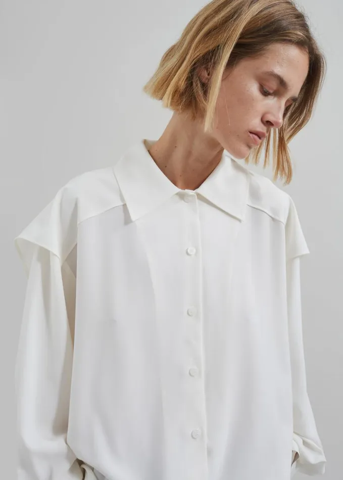 Clothing Women The Frankie Shop Ruma Blouse 8211 Off White