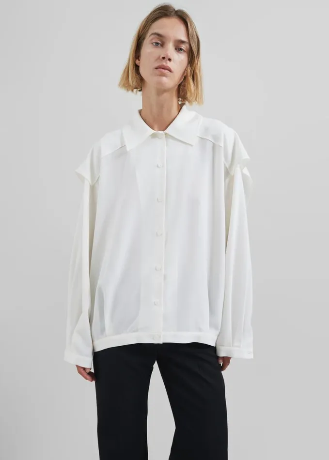 Clothing Women The Frankie Shop Ruma Blouse 8211 Off White