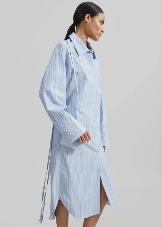 Clothing Women The Frankie Shop Samse Samse Sacata Dress 8211 Brunnera Blue Small St