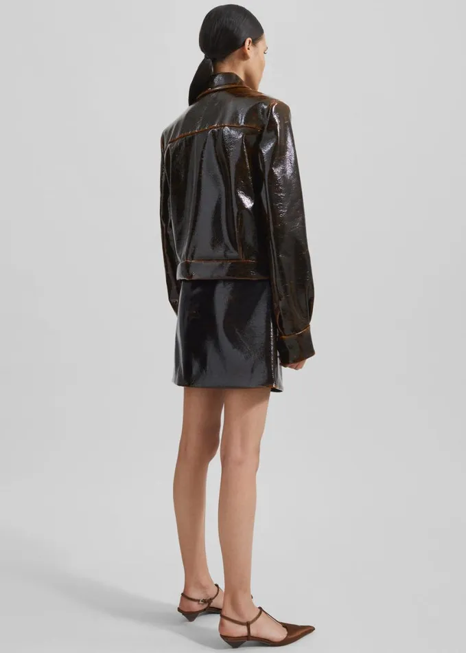 Clothing Women The Frankie Shop Sportmax Beta Skirt 8211 Dark Brown