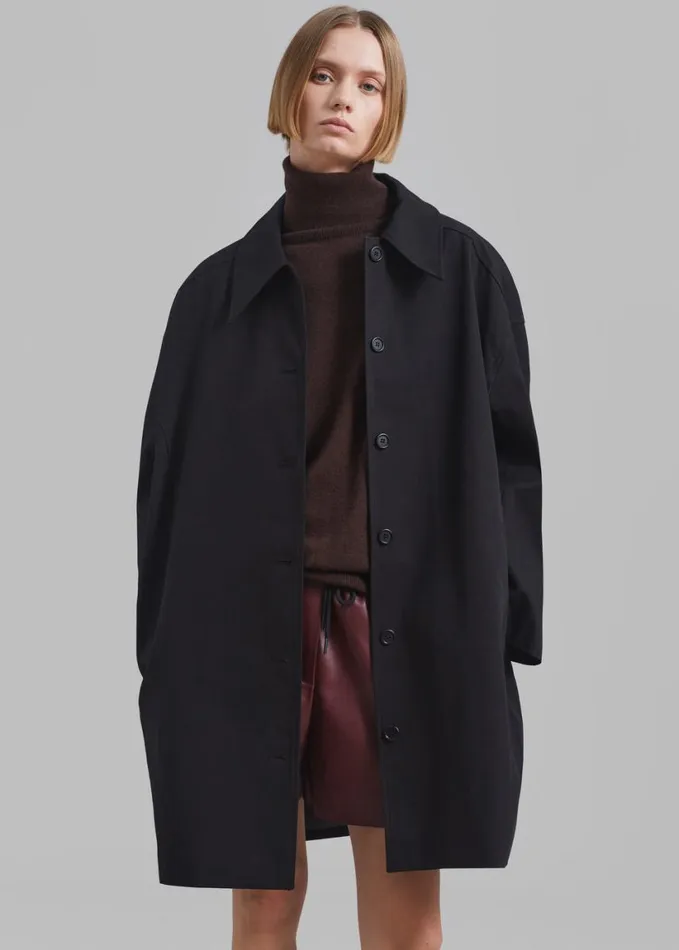 Clothing Women The Frankie Shop Stevie Peacoat 8211 Black