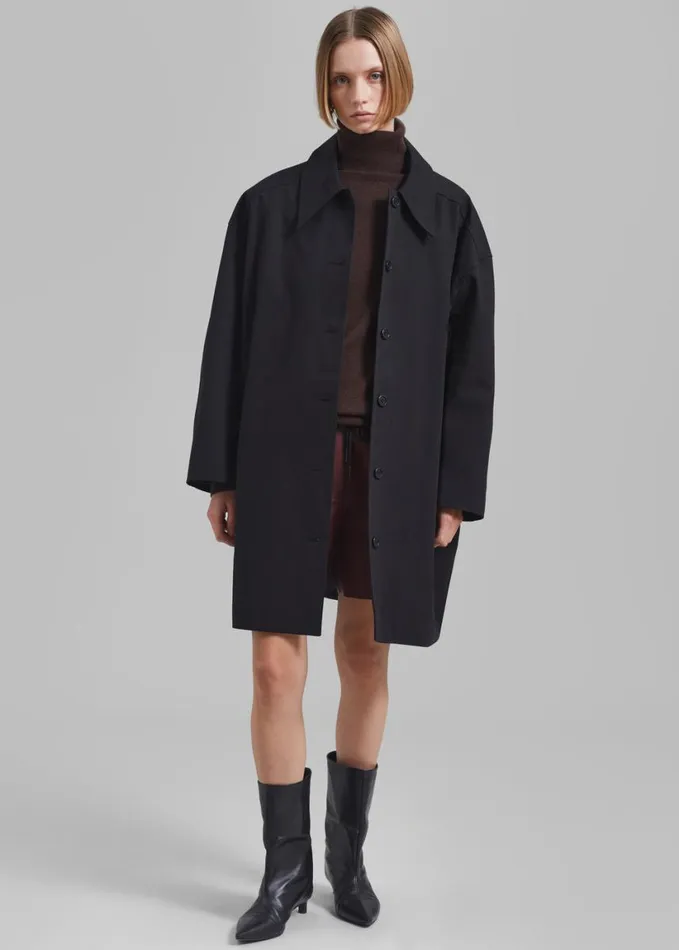 Clothing Women The Frankie Shop Stevie Peacoat 8211 Black