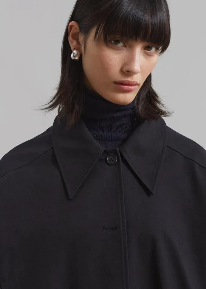 Clothing Women The Frankie Shop Stevie Peacoat 8211 Black