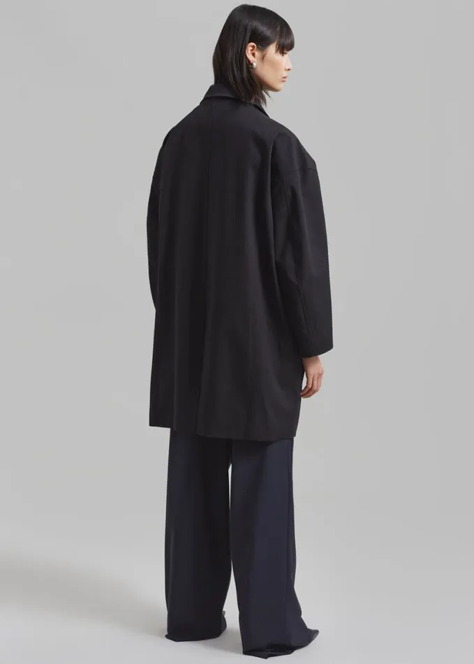 Clothing Women The Frankie Shop Stevie Peacoat 8211 Black