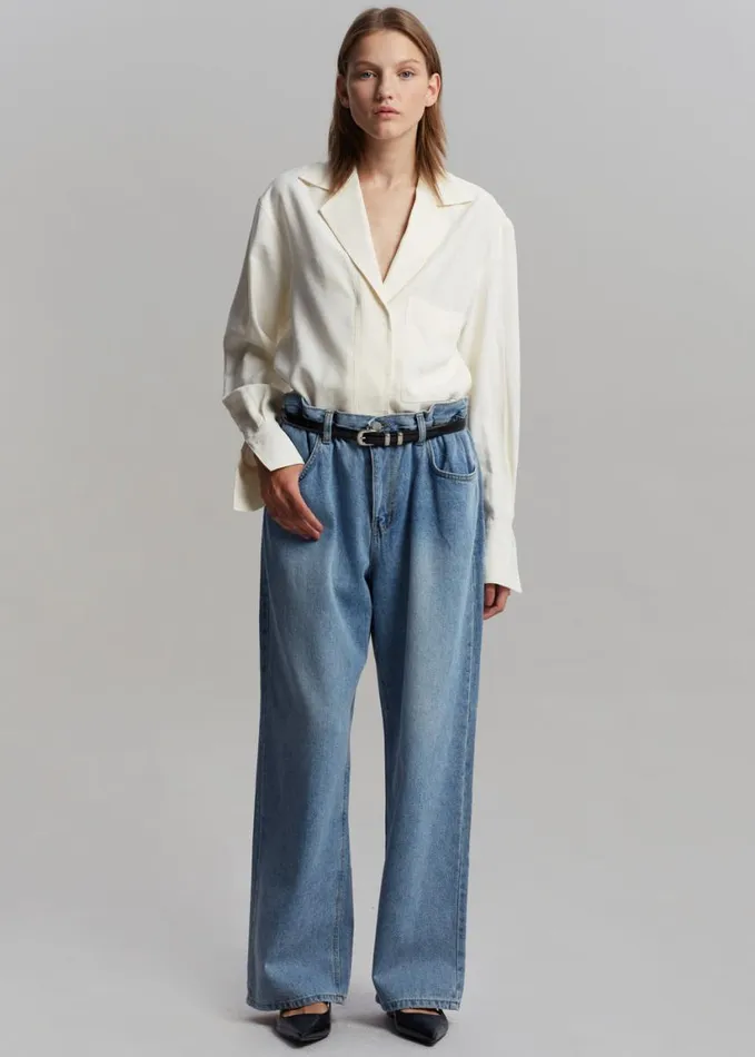 Clothing Women The Frankie Shop Talte Jeans 8211 Worn Wash