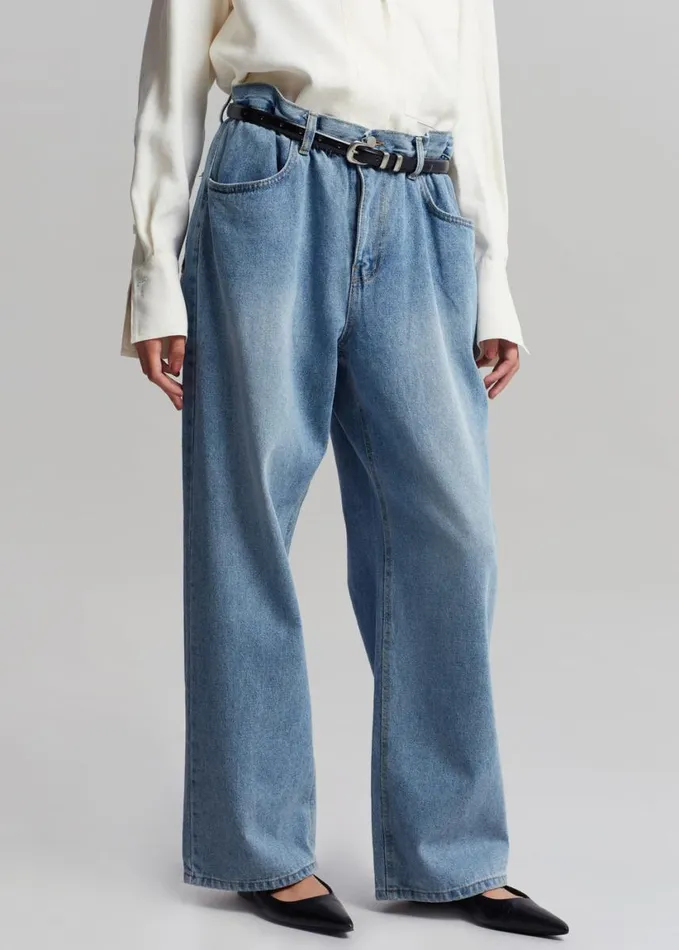 Clothing Women The Frankie Shop Talte Jeans 8211 Worn Wash
