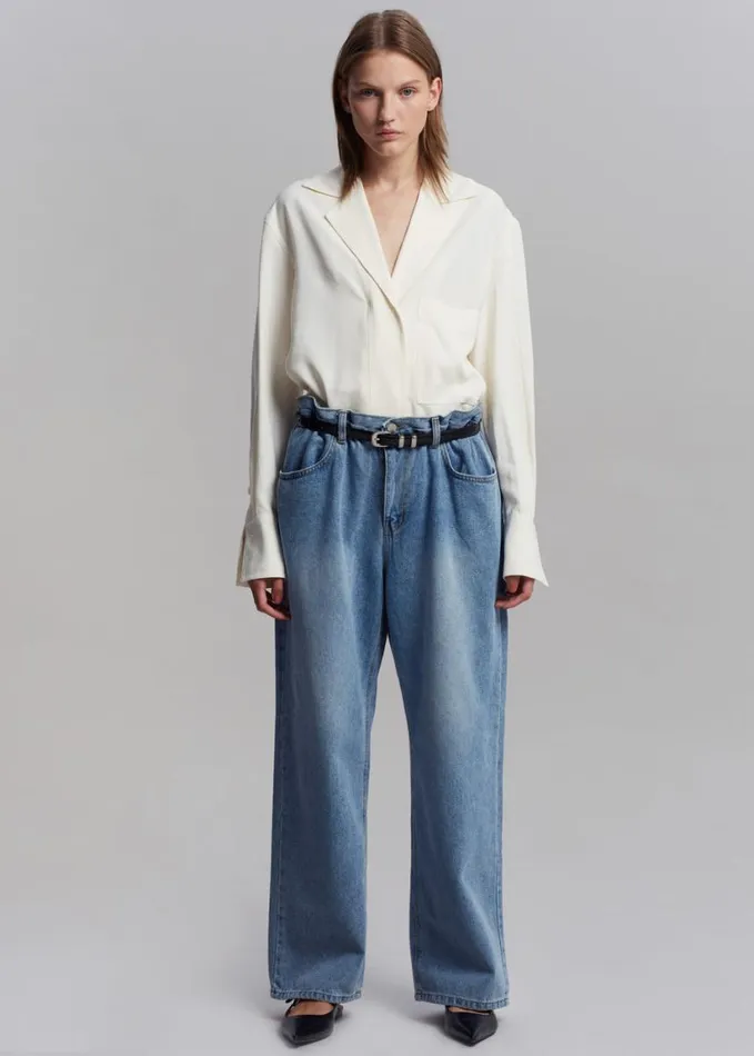 Clothing Women The Frankie Shop Talte Jeans 8211 Worn Wash