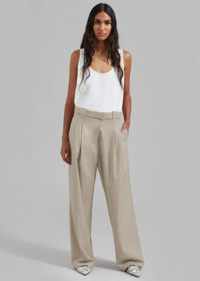 Clothing Women The Frankie Shop Tate Trousers 8211 Beige