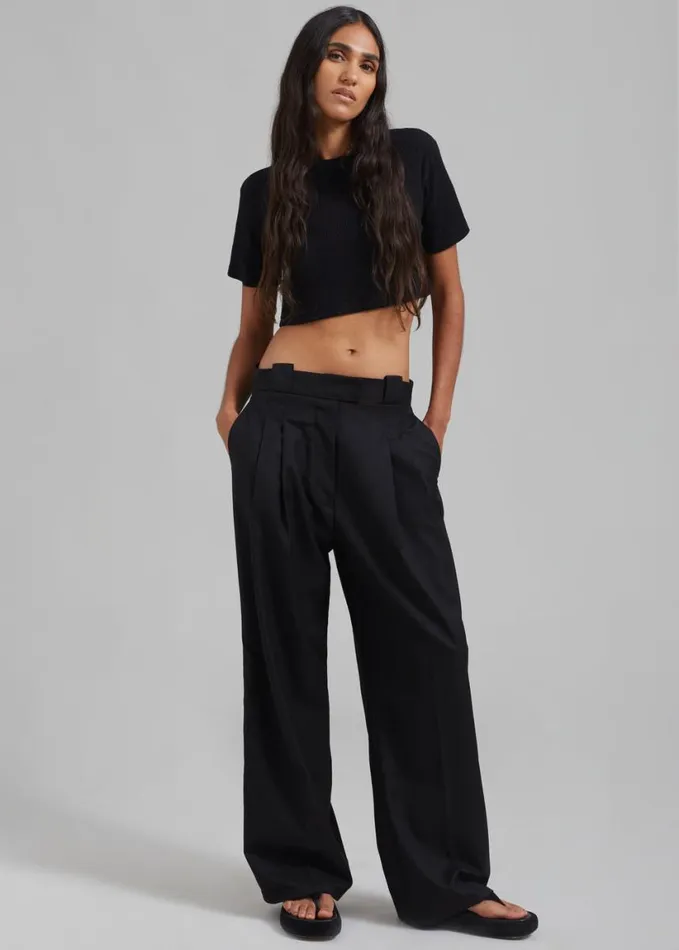 Clothing Women The Frankie Shop Tate Trousers 8211 Black
