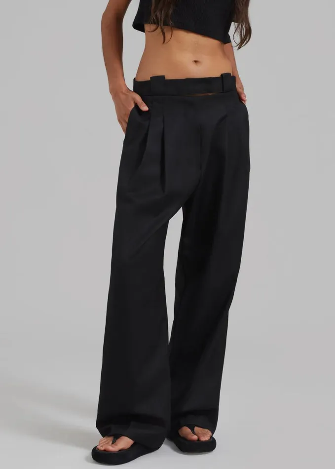 Clothing Women The Frankie Shop Tate Trousers 8211 Black