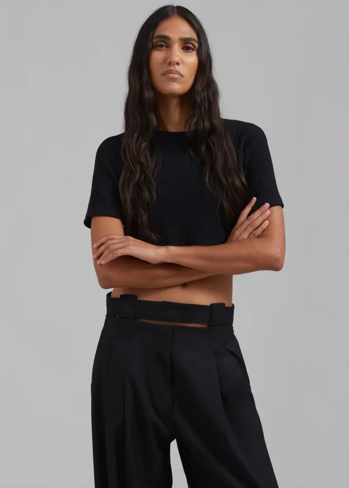 Clothing Women The Frankie Shop Tate Trousers 8211 Black