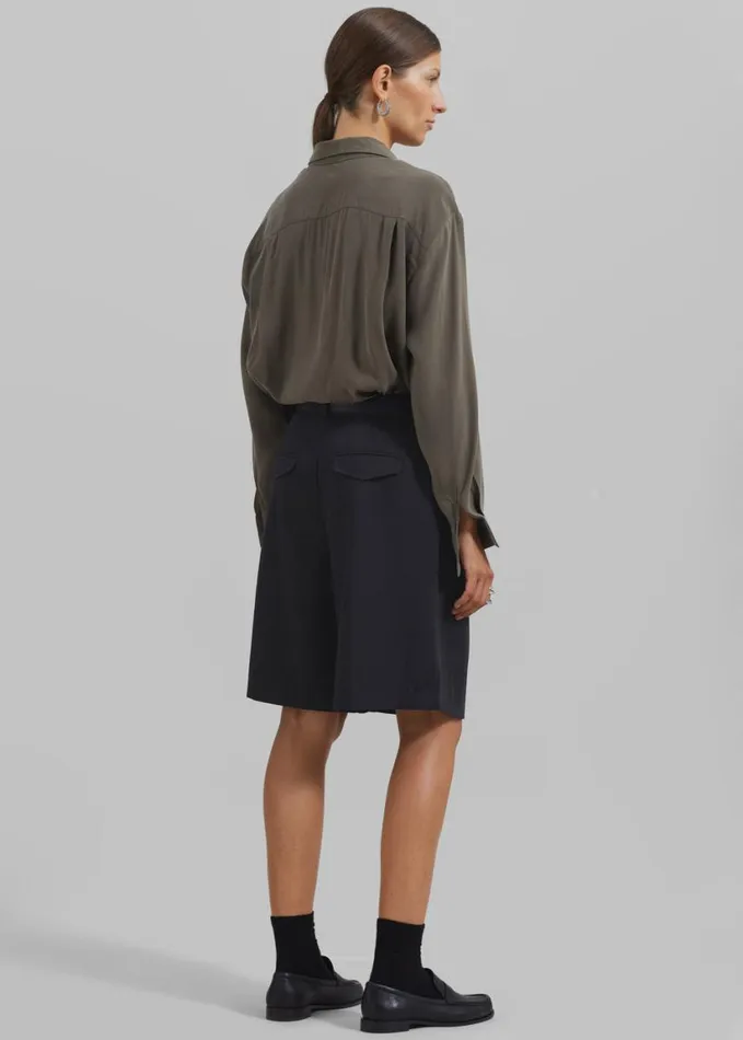 Clothing Women The Frankie Shop Valmiera Blouse 8211 Khaki