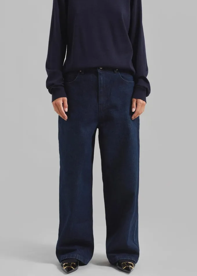 Clothing Women The Frankie Shop William Denim Pants 8211 Dark Wash