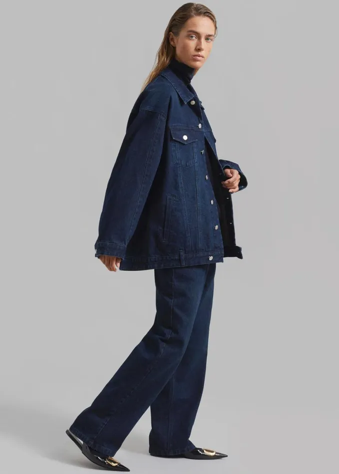 Clothing Women The Frankie Shop William Denim Pants 8211 Dark Wash