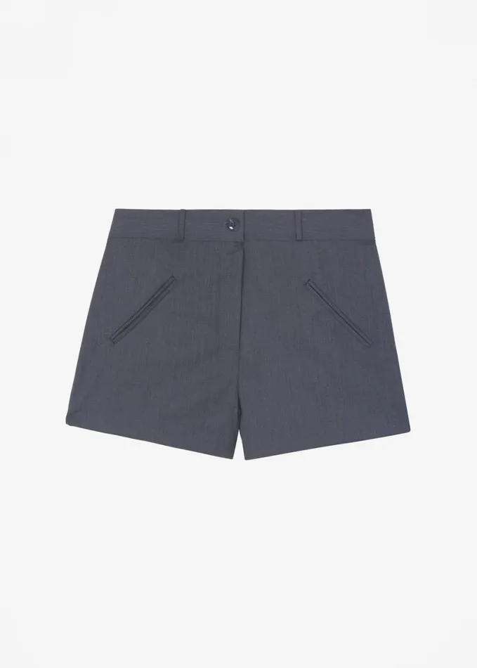 Clothing Women The Frankie Shop Xandra Mini Shorts 8211 Grey