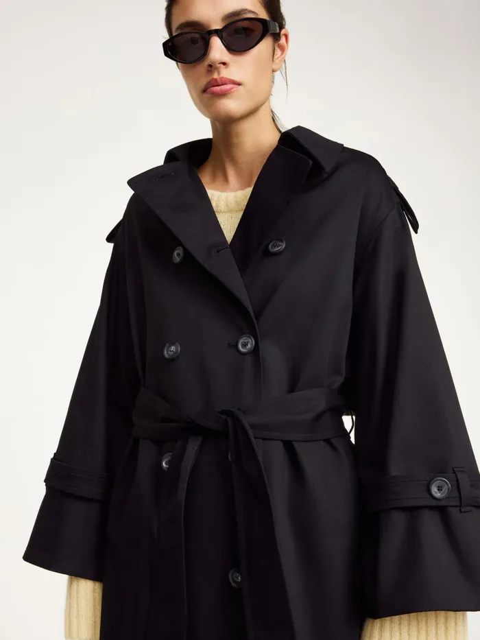 Coats and Jackets Women By Malene Birger Alaya Trench Coat Black