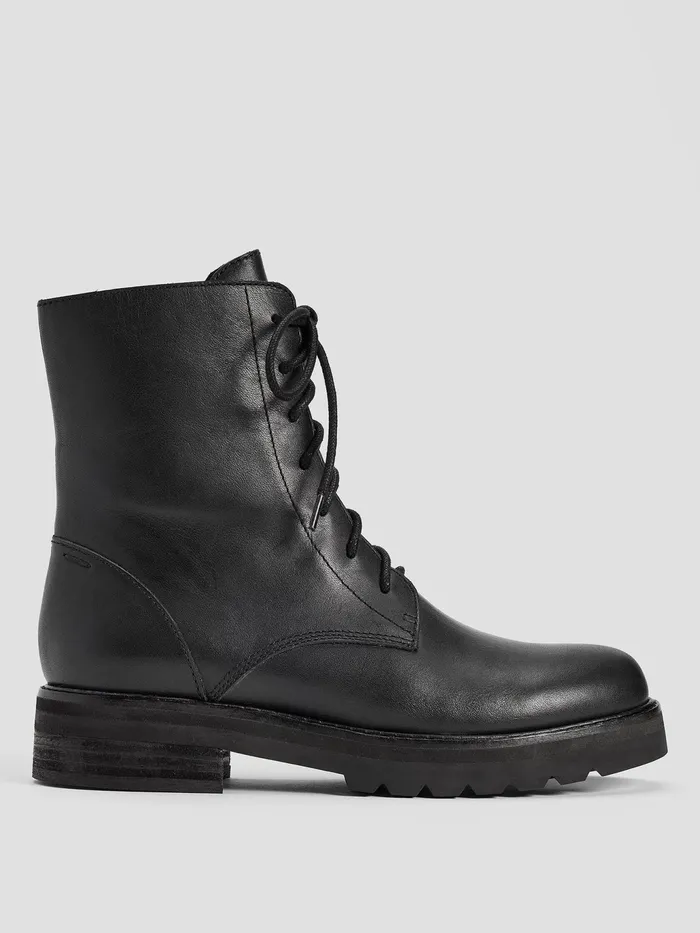 Coin Leather Bootie Black Women Eileen Fisher Shoes