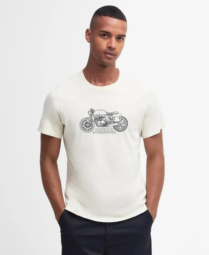 Colgrove Moto TShirt Dove Grey Men Barbour TShirts