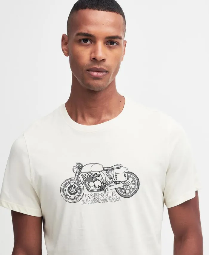 Colgrove Moto TShirt Dove Grey Men Barbour TShirts