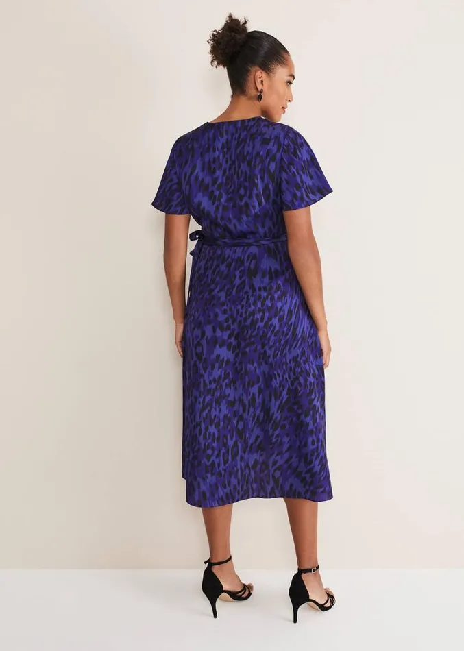 Colletta Print Wrap Dress Ultra Violet Women Phase Eight Dresses