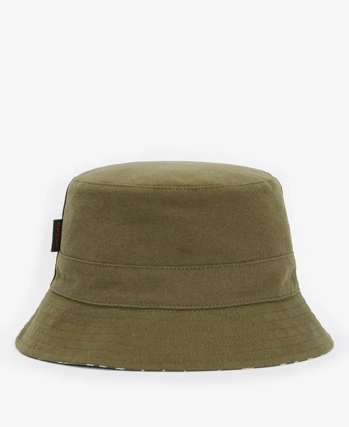 Cornwall Reversible Bucket Hat Olive Men Barbour Hats