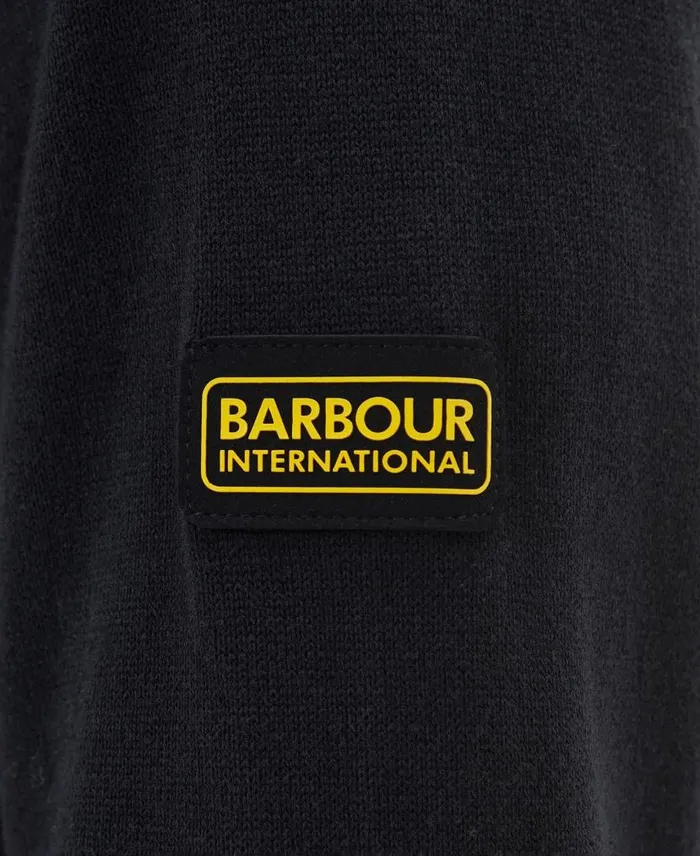 Cotton Crew Neck Sweater Anthracite Marl Men Barbour Jumpers