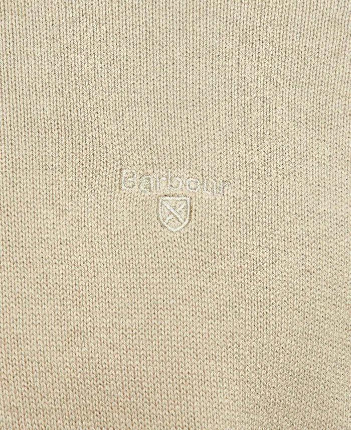Cotton Half Zip Jumper Olive Marl Men Barbour Jumpers
