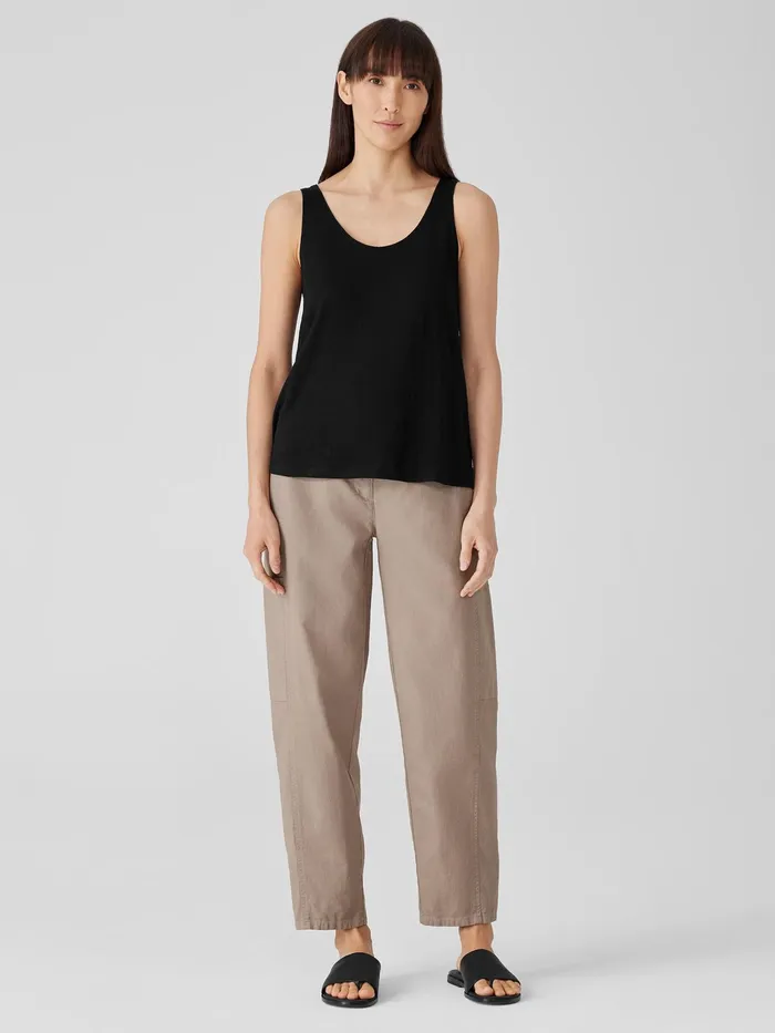 Cotton Hemp Stretch Lantern Pant Briar Women Eileen Fisher Pants Shorts and Jumpsuits