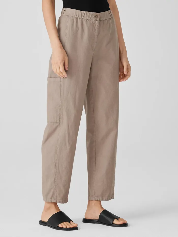 Cotton Hemp Stretch Lantern Pant Briar Women Eileen Fisher Pants Shorts and Jumpsuits