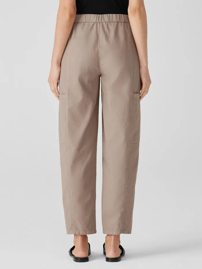 Cotton Hemp Stretch Lantern Pant Briar Women Eileen Fisher Pants Shorts and Jumpsuits