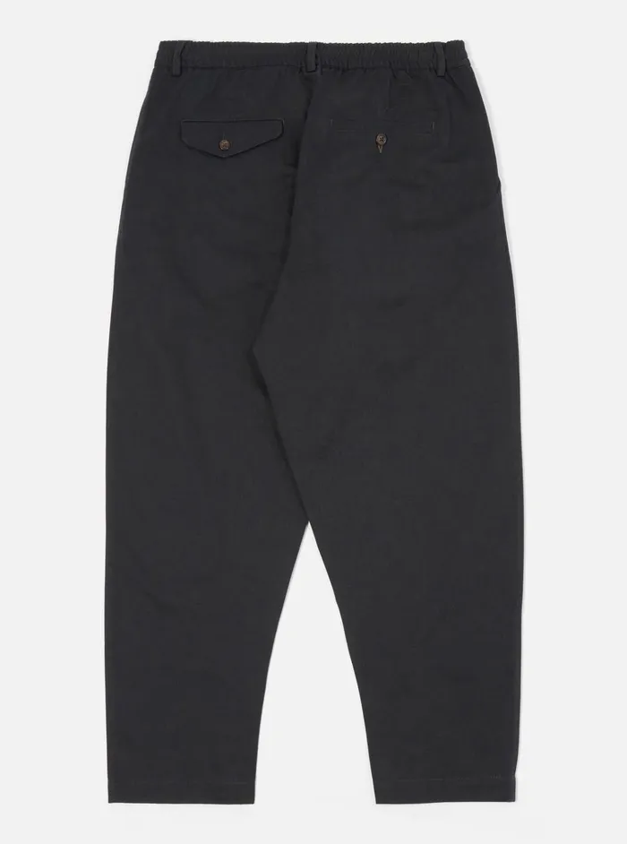 Cotton Twill Men Universal Works Universal Works Pleated Track Pant In Black Twill