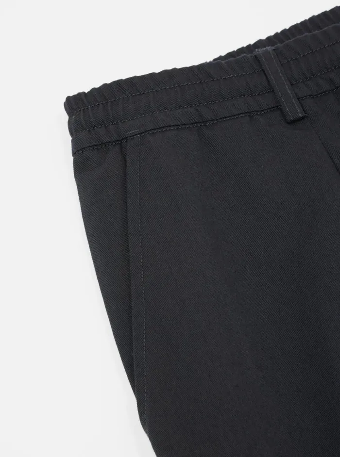 Cotton Twill Men Universal Works Universal Works Pleated Track Pant In Black Twill
