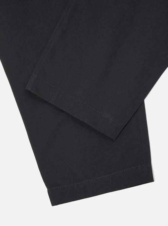 Cotton Twill Men Universal Works Universal Works Pleated Track Pant In Black Twill