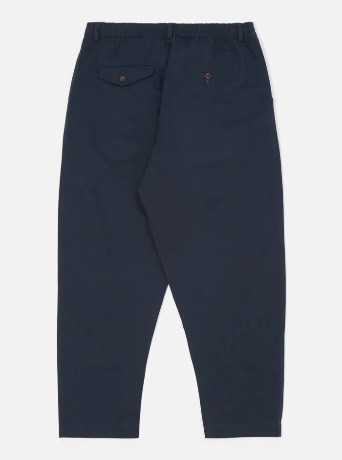 Cotton Twill Men Universal Works Universal Works Pleated Track Pant In Navy Twill