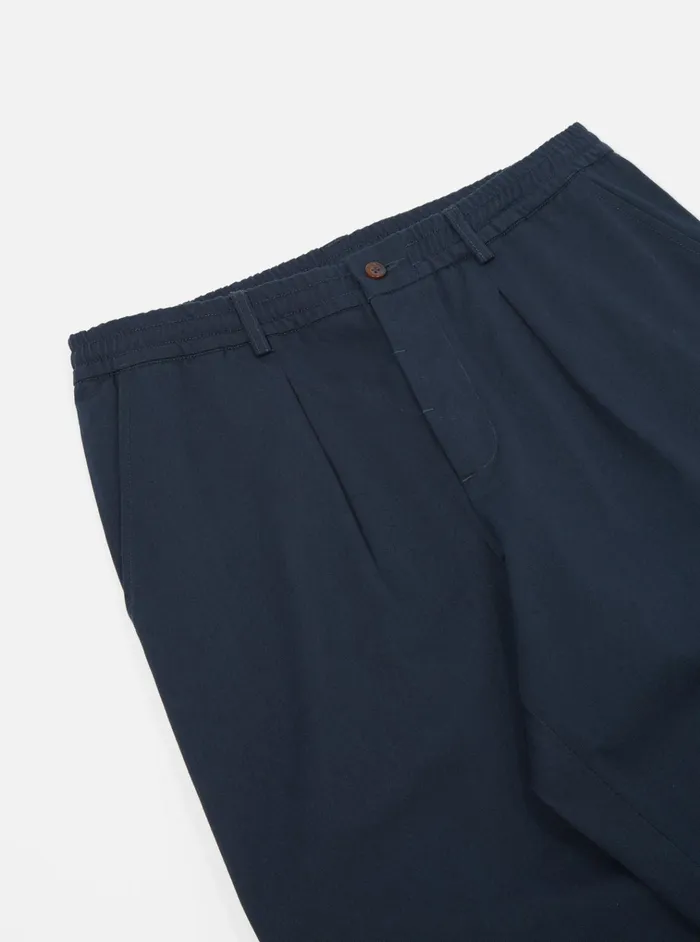 Cotton Twill Men Universal Works Universal Works Pleated Track Pant In Navy Twill