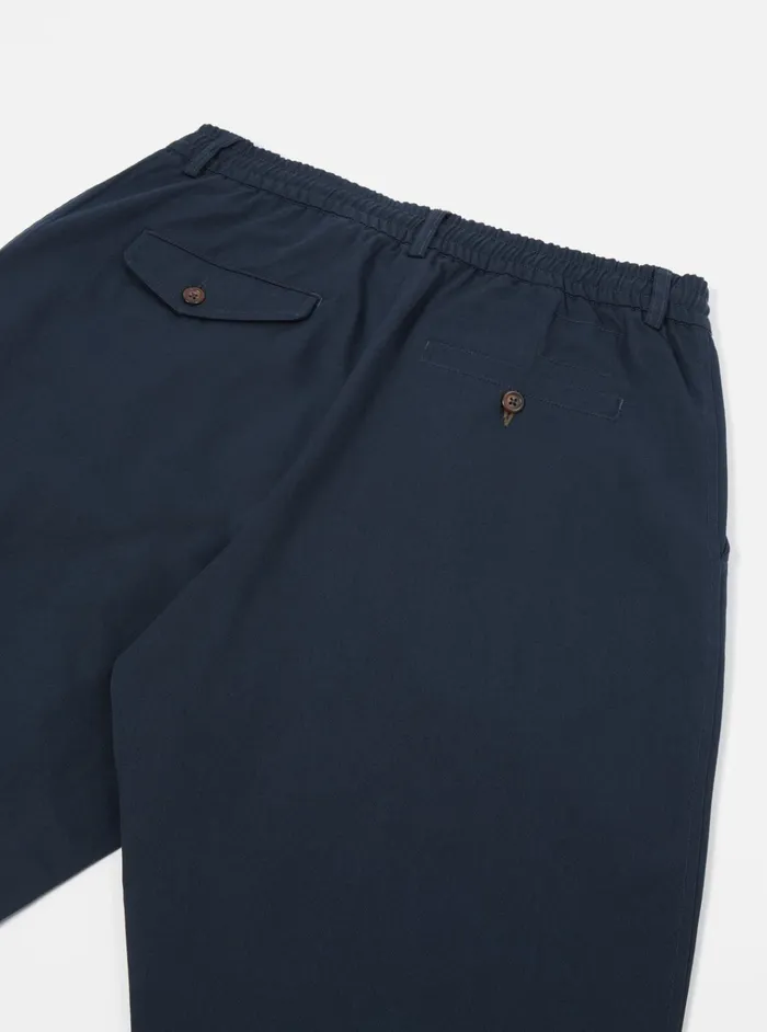 Cotton Twill Men Universal Works Universal Works Pleated Track Pant In Navy Twill