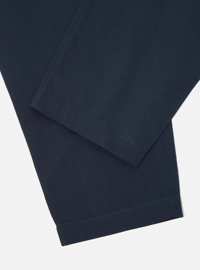 Cotton Twill Men Universal Works Universal Works Pleated Track Pant In Navy Twill